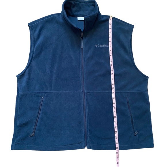 Columbia Mens Navy Fleece Full Zip Vest XXL - Picture 8 of 10